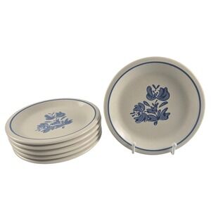 Vintage Pfaltzgraff Yorktowne 6.5" Bread Dessert Plates Set of 6 USA Farmhouse